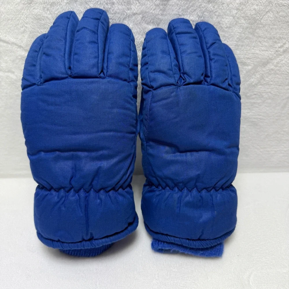 VTG Wells Lamont Kids 8-12 yrs Royal Blue Ski Insulated Winter Gloves Quilted